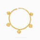 Heart Charms Bracelet with puffy heart charms, stylish romantic jewelry bracelet for women gifting and daily.