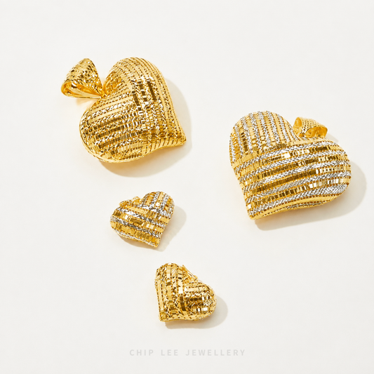 Textured heart pendant, delicate sculpted design, elegant women’s jewelry for layering, gifting, or everyday wear