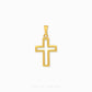 916 gold cross pendant with intricate details and a polish finish. Hallmarked in Singapore for certified purity and authenticity.