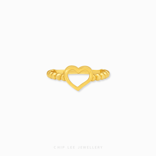 Hollow Heart Ring with open-heart design, sleek curves, comfortable fit, elegant women’s jewelry, perfect for gifts or daily wear