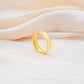 Honeycomb Ring with hexagonal pattern band in 916 gold (22K), solid textured design by Chip Lee Jewellery Singapore 