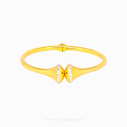 Duo Tone Cuff Bangle - Chip Lee Jewellery