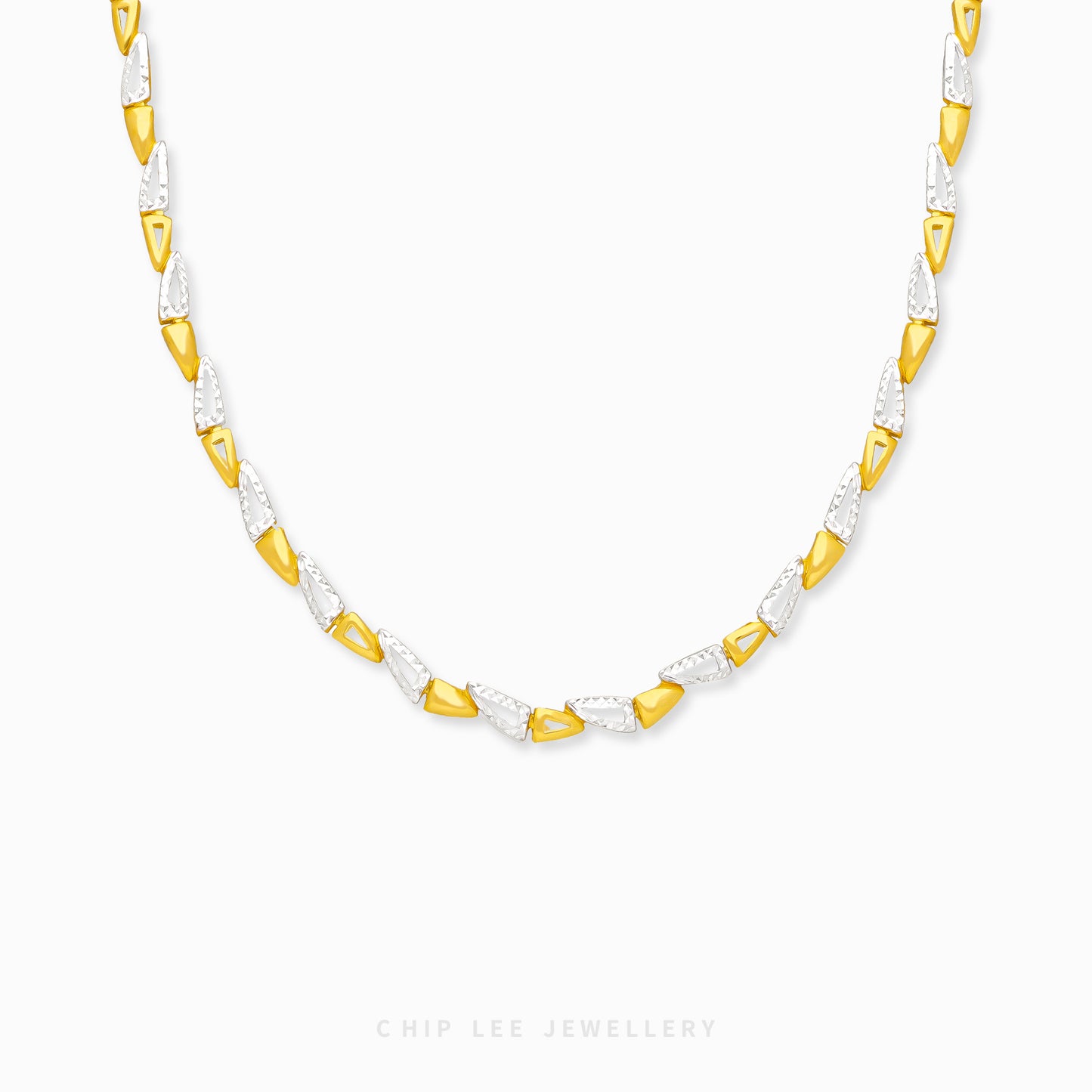 Duo Tone Triangle Necklace