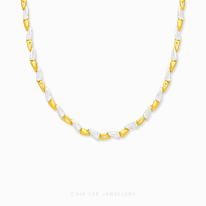 Duo Tone Triangle Necklace