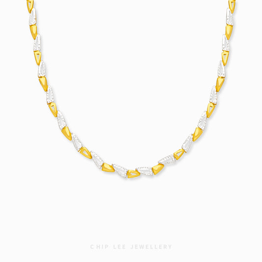 Duo Tone Triangle Necklace - Chip Lee Jewellery