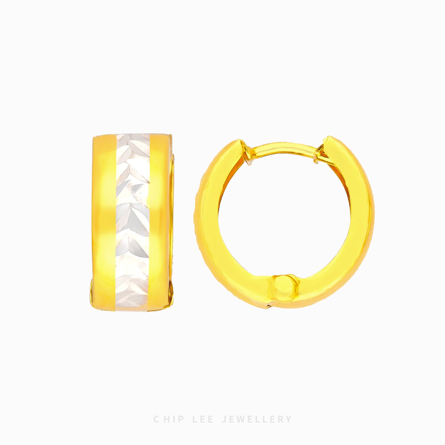 Duo Tone Textured Hoop Earring - Chip Lee Jewellery