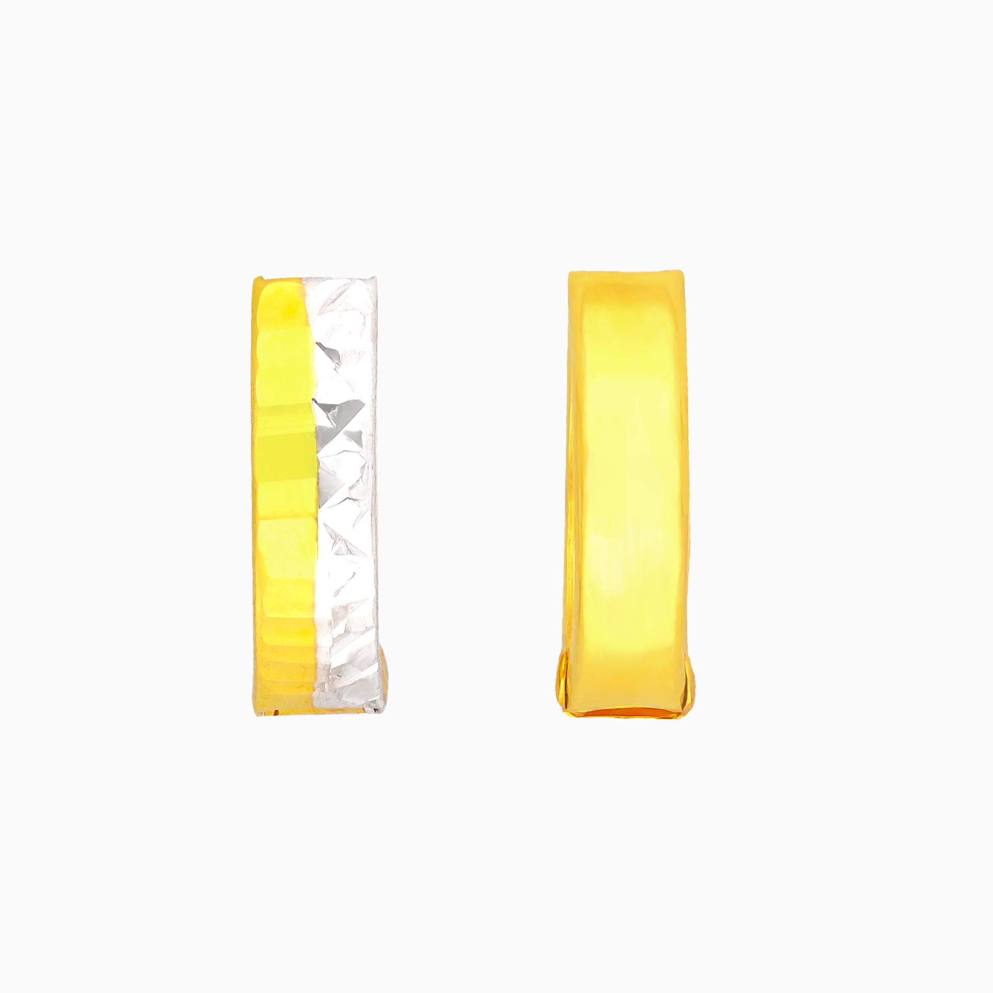 Duo Tone Textured Hoop Earring - Chip Lee Jewellery