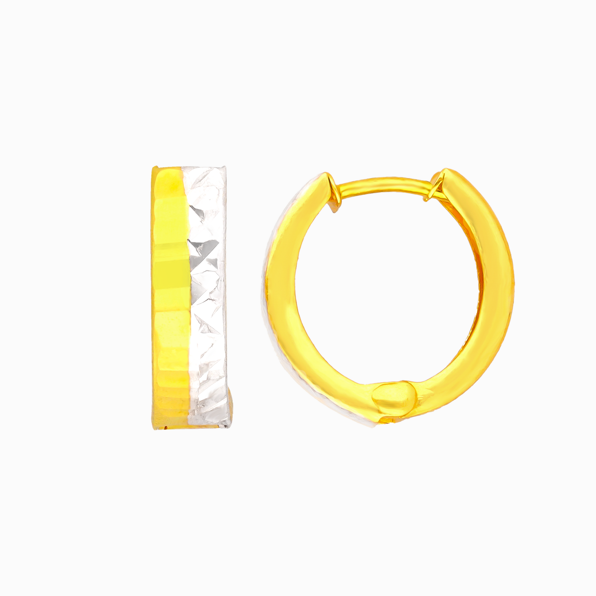 Duo Tone Textured Hoop Earring - Chip Lee Jewellery