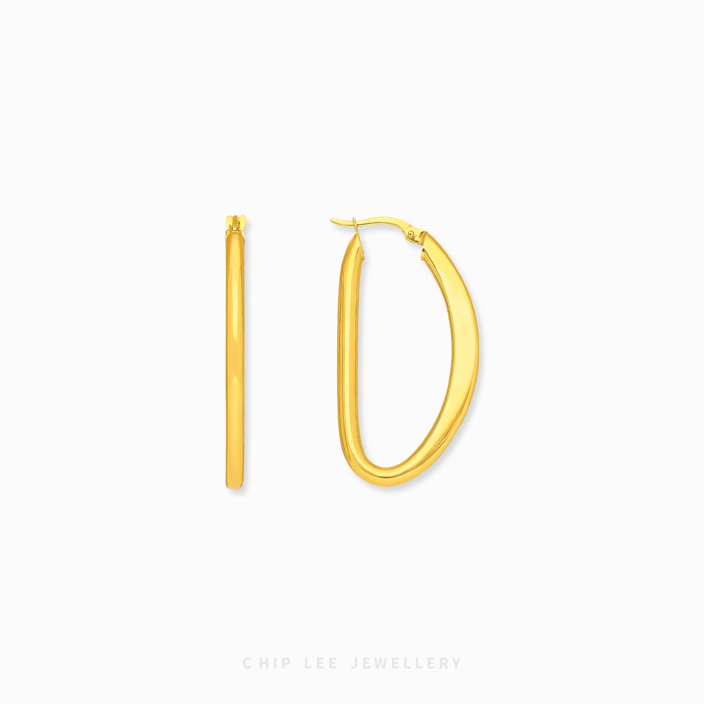Classic Oval Hoop Earrings