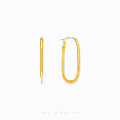 Classic Oval Hoop Earrings