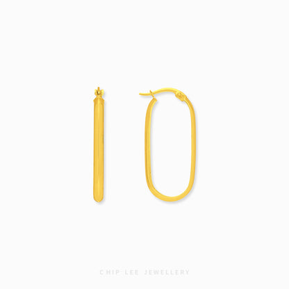 Classic Oval Hoop Earrings