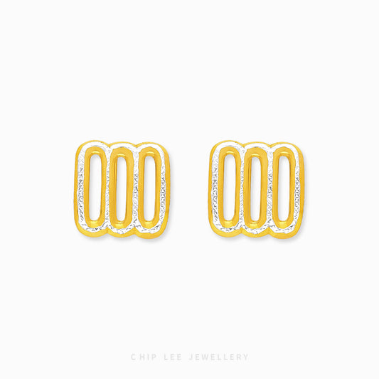 Duo Tone Trinity Studs