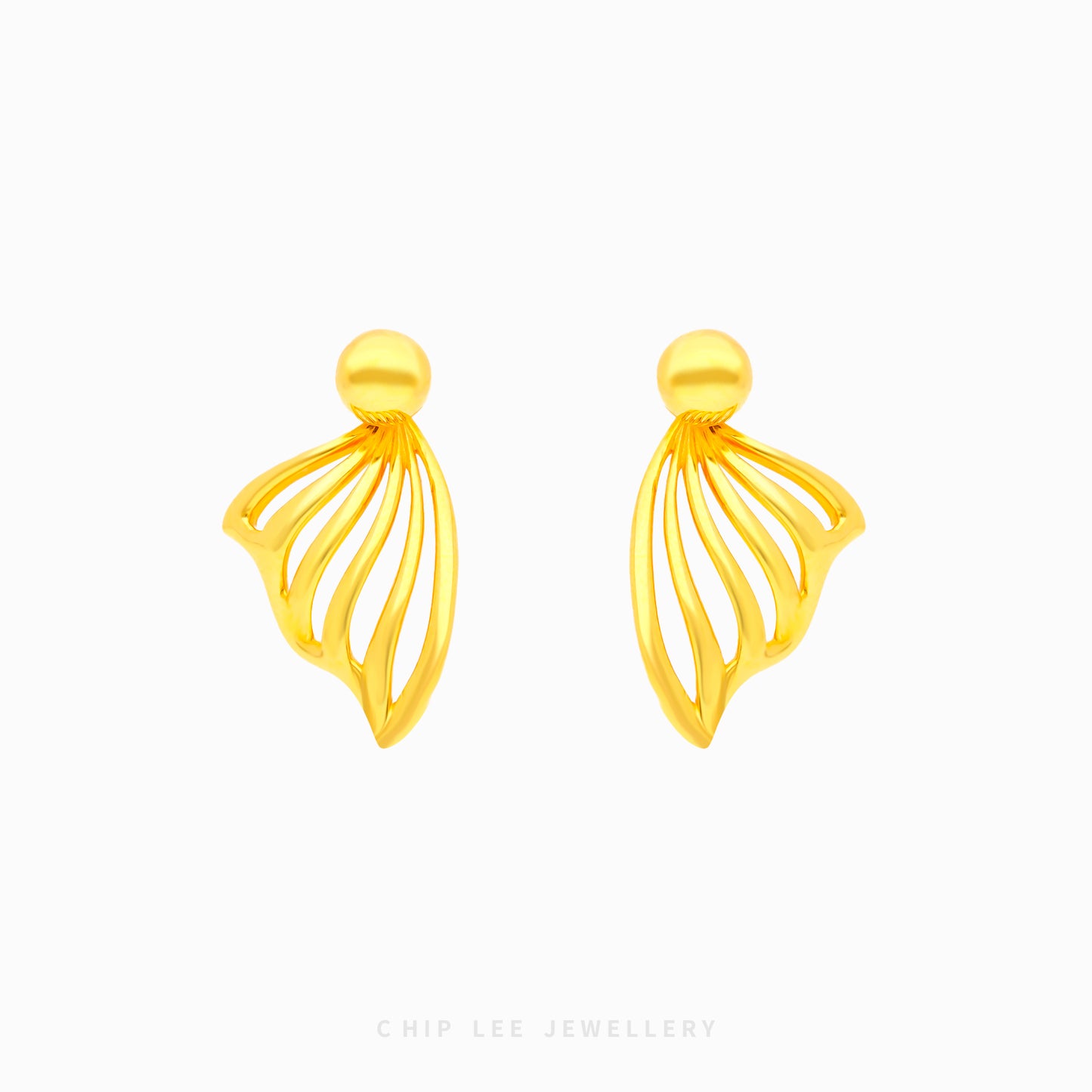 Wavy Ribbon Detail Earring - Chip Lee Jewellery