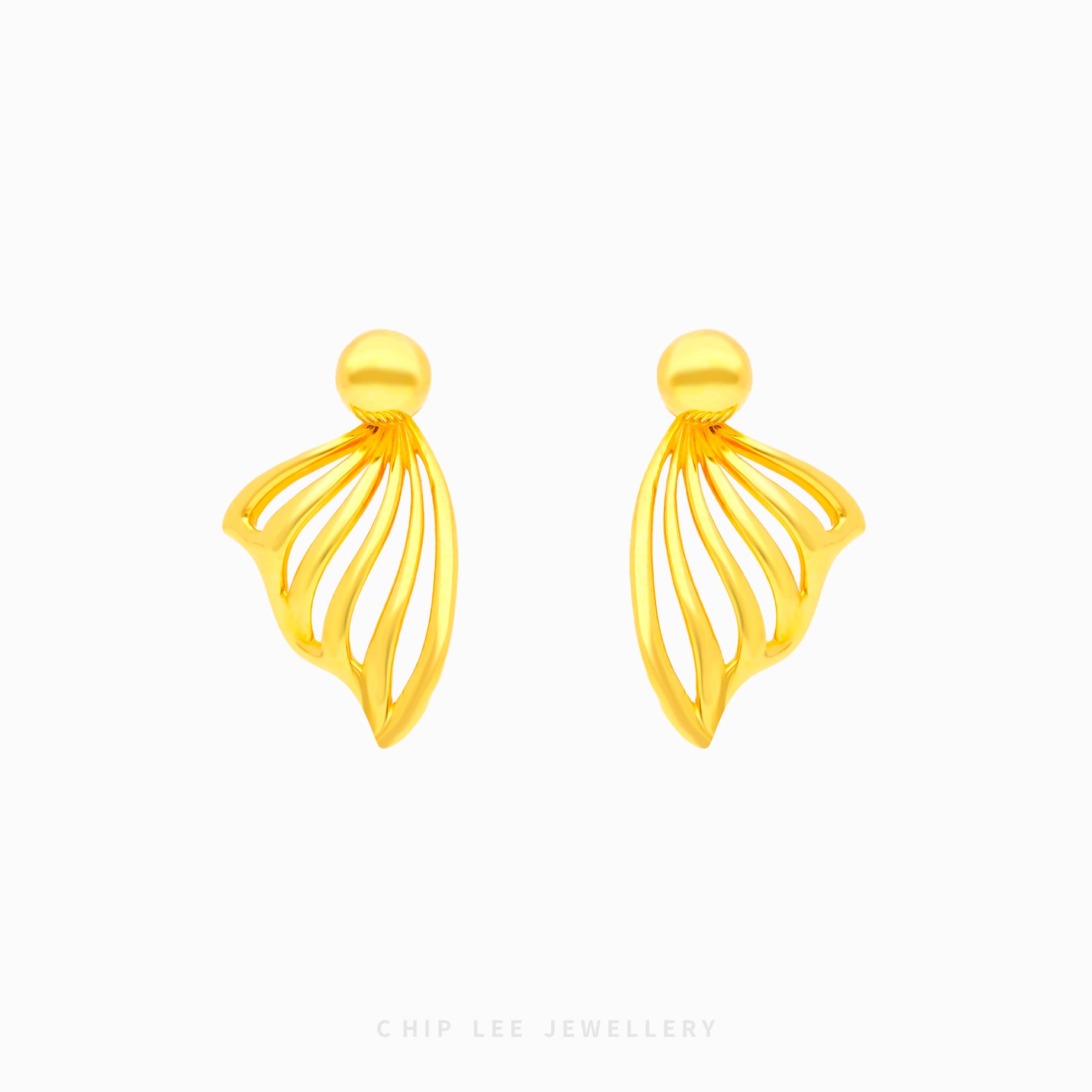 Wavy Ribbon Detail Earring - Chip Lee Jewellery