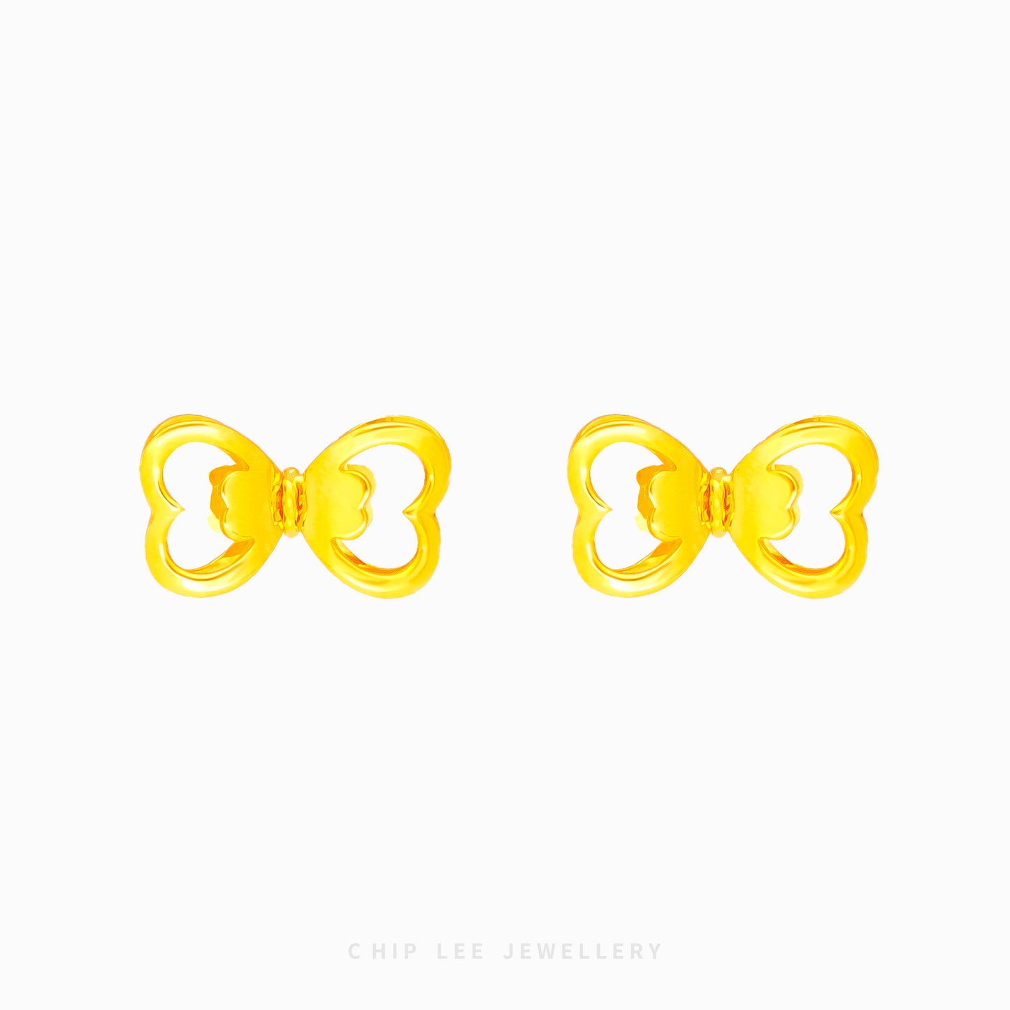 Heart Bow Stud Earrings - Chip Lee Jewellery