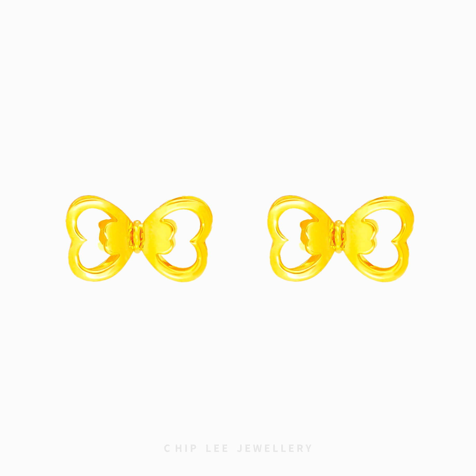 Heart Bow Stud Earrings - Chip Lee Jewellery