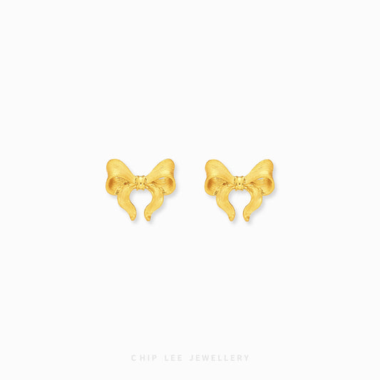 Ribbon Stud Earring