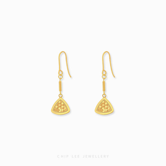 Triangular Honeycomb Dangling Earring