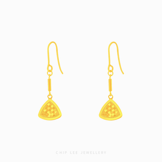 Triangular Honeycomb Dangling Earring