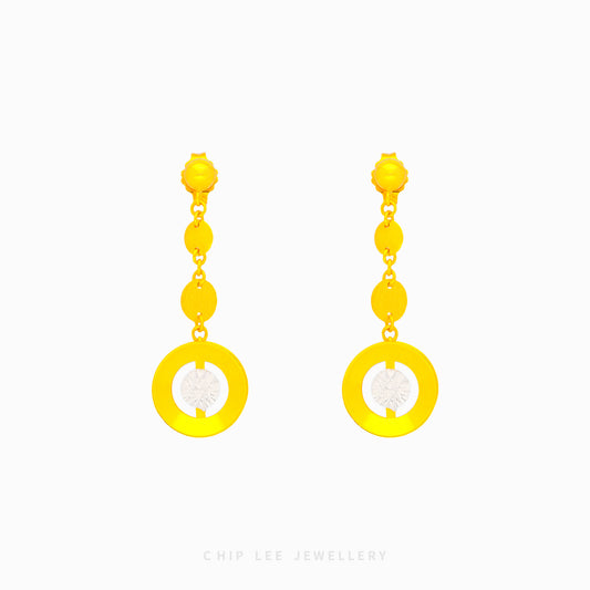 Duo Tone Concentric Circle Earrings