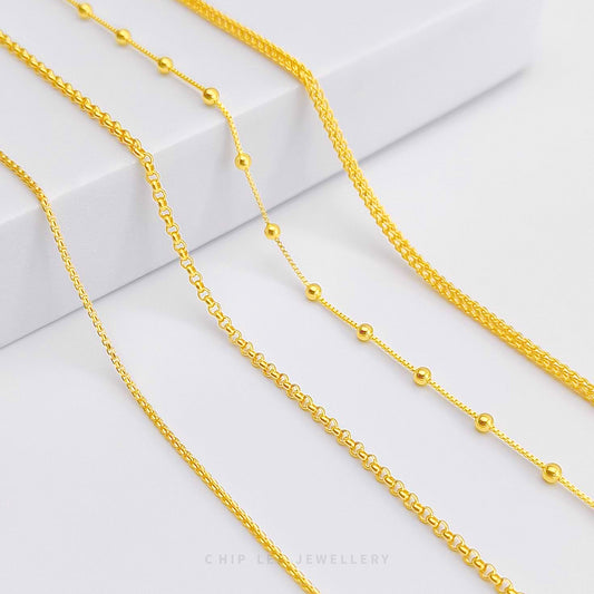 999 Pure Gold Beads Chain