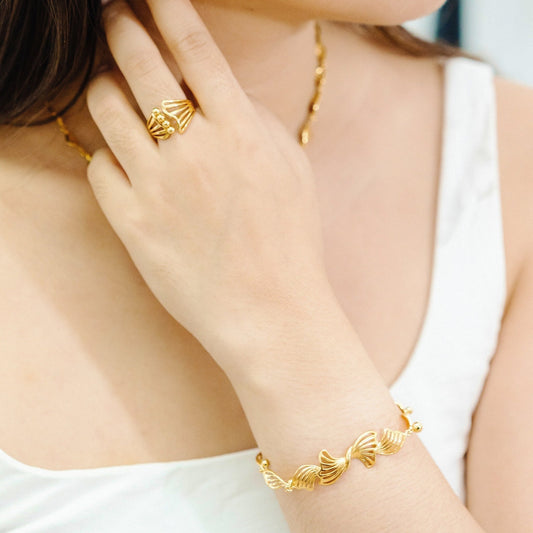 Ribbon Detail Statement Bracelet - Chip Lee Jewellery