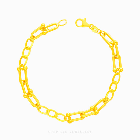 U-link Mixed Chain Bracelet - Chip Lee Jewellery