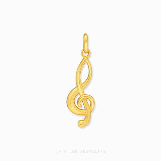 Music Treble Clef Pendant - Chip Lee Jewellery
