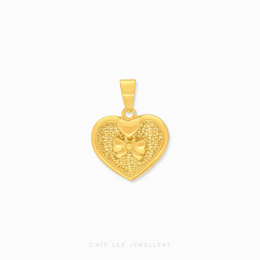 Ribbon Heart Pendant