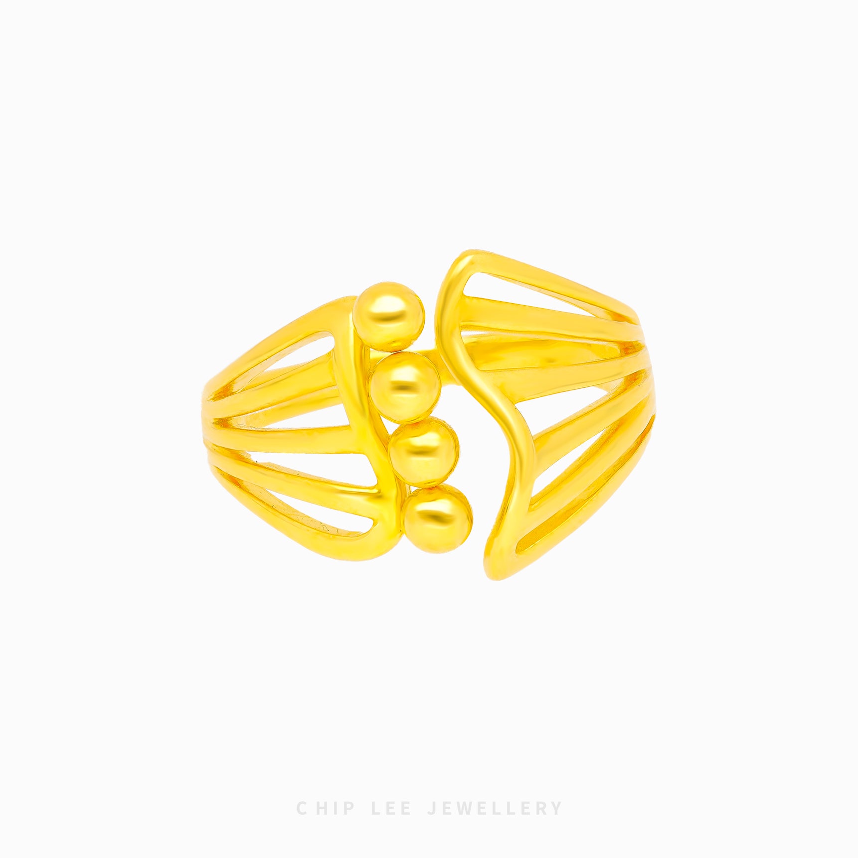 Wavy Ribbon Detail Ring - Chip Lee Jewellery