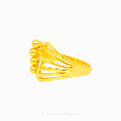 Wavy Ribbon Detail Ring - Chip Lee Jewellery