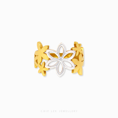 Duo Tone Flower Ring