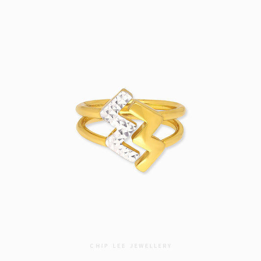 Duo Tone Zigzag Ring - Chip Lee Jewellery