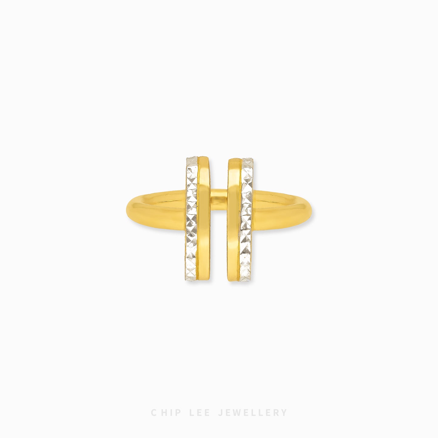 Duo Tone Parallel Cuff Ring