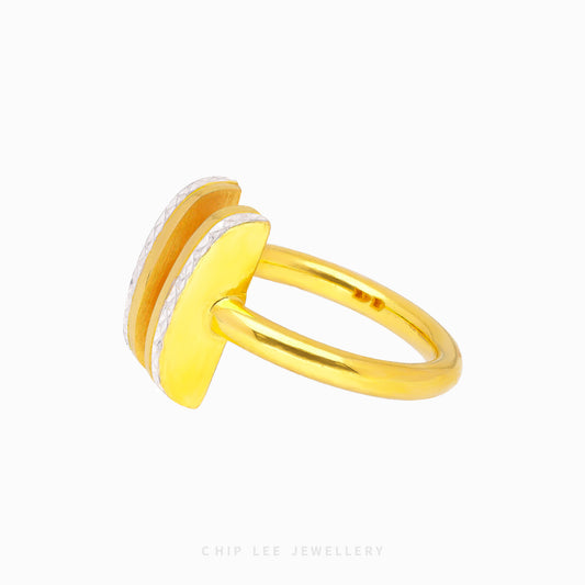 Duo Tone Parallel Cuff Ring