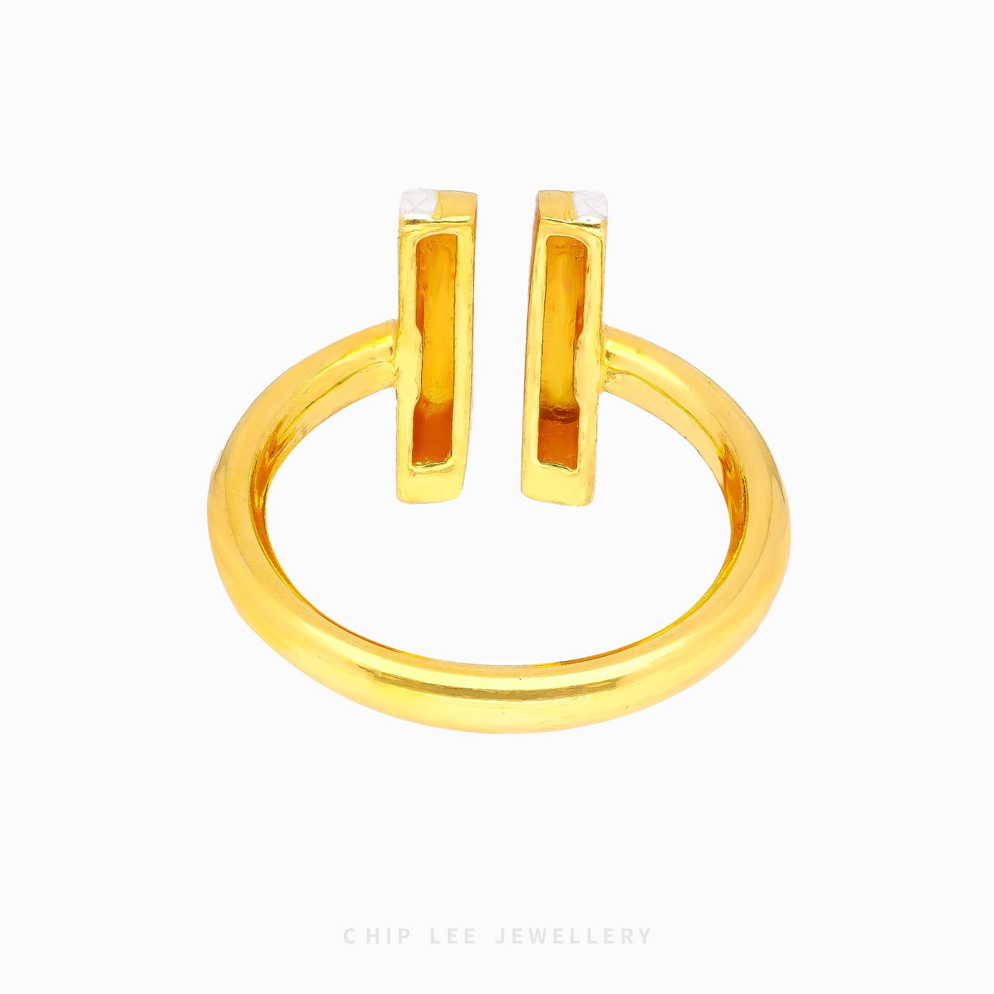 Duo Tone Parallel Cuff Ring - Chip Lee Jewellery