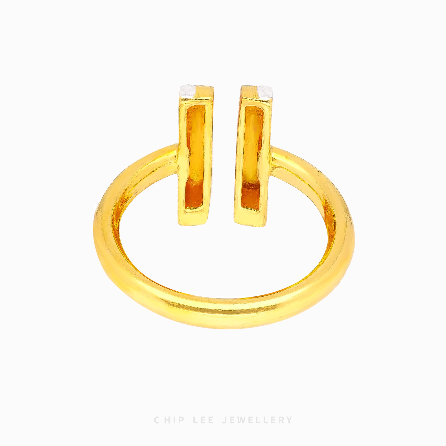 Duo Tone Parallel Cuff Ring - Chip Lee Jewellery