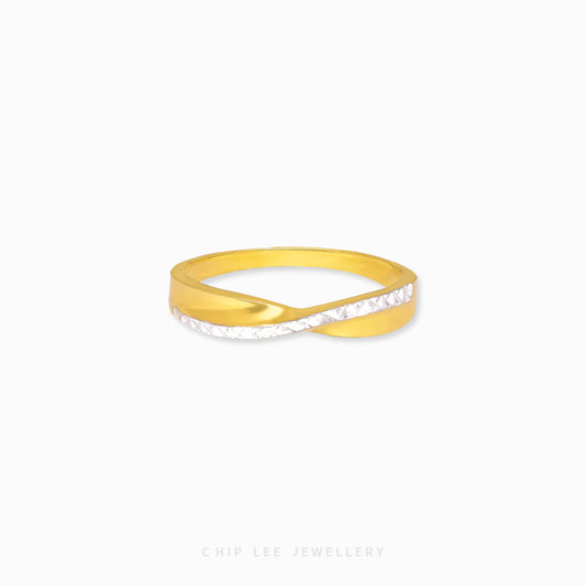 Simple Duo Tone Twist Ring