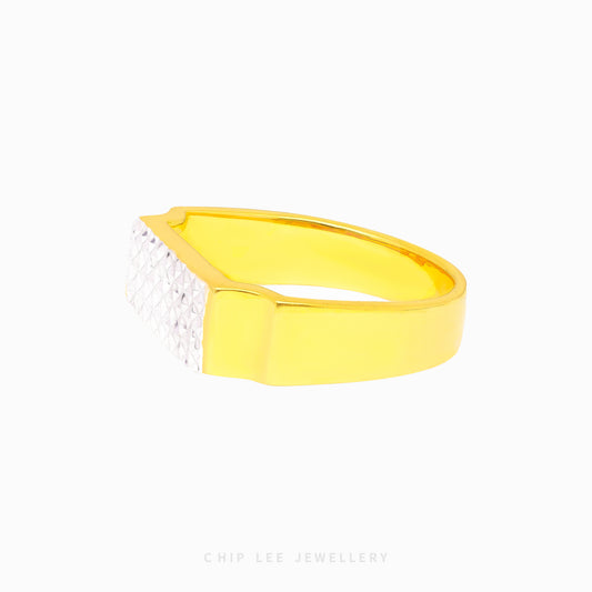 Duo Tone Cutting Bar Ring - Chip Lee Jewellery