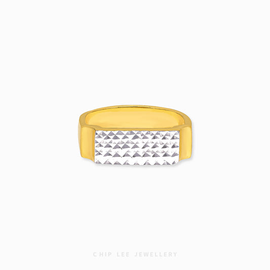 Duo Tone Cutting Bar Ring - Chip Lee Jewellery