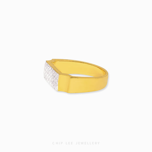 Duo Tone Cutting Bar Ring - Chip Lee Jewellery