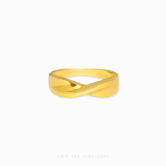 Simple Gold Twist Ring - Chip Lee Jewellery