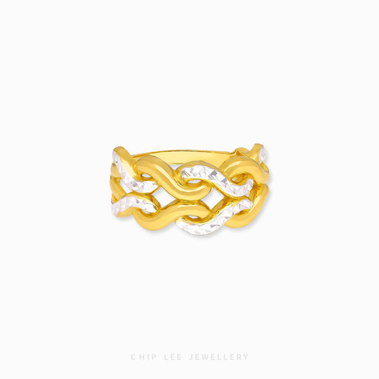 Duo Tone Wavy Ring - Chip Lee Jewellery