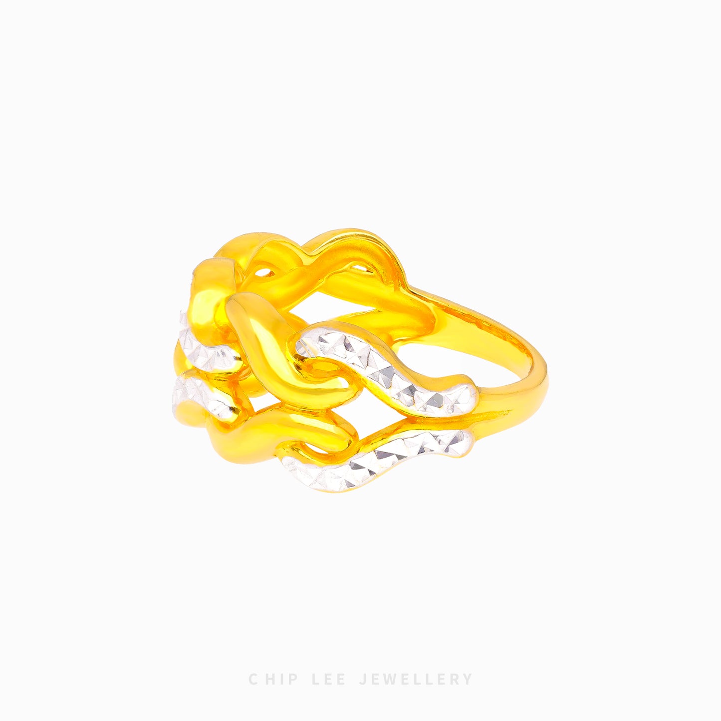 Duo Tone Wavy Ring