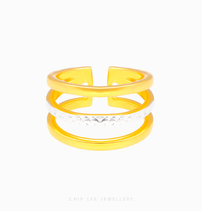 Trinity Duo Tone Ring - Chip Lee Jewellery