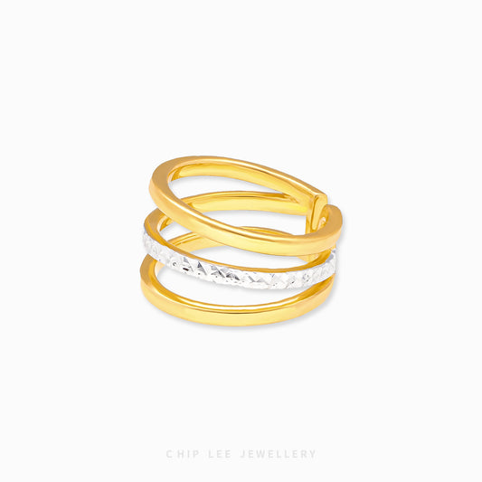 Trinity Duo Tone Ring - Chip Lee Jewellery