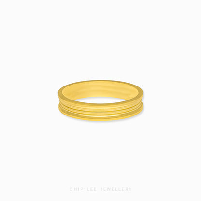 Classic Groove Cut Ring