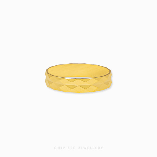 Classic Double Layer Edge Cut Ring