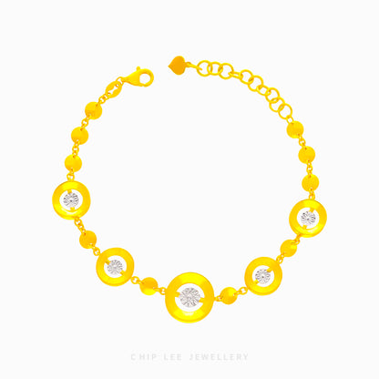 Duo Tone Concentric Circle Bracelet