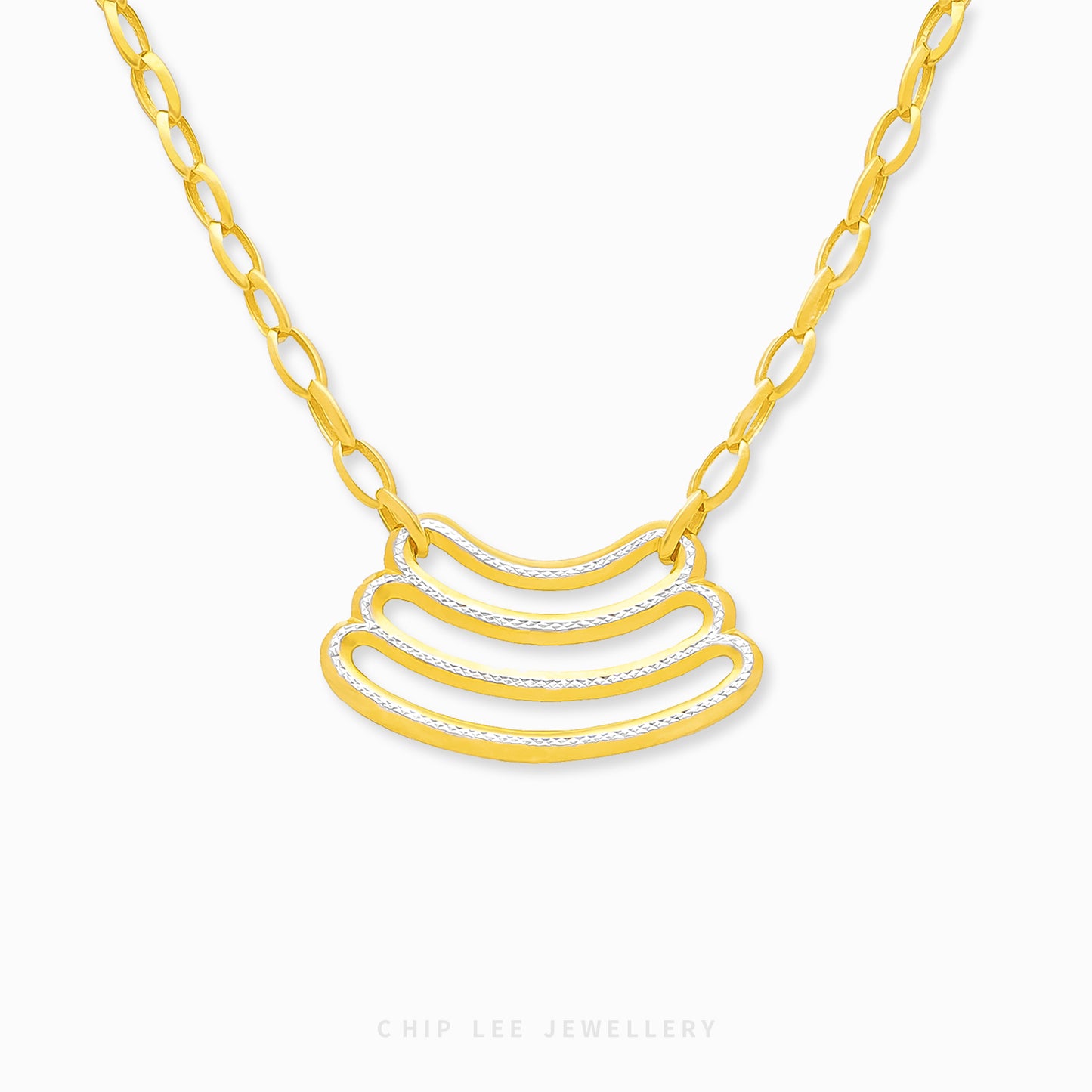 Duo Tone Trinity Necklace